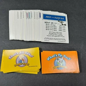 1999 Looney Tunes Monopoly Game Replacement Pieces - Deeds & Cards - Picture 1 of 4