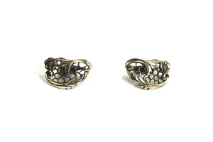 Danecraft Sterling Silver Flower Design Clip On Earrings - Picture 1 of 7