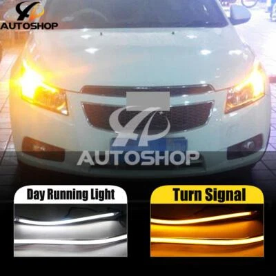 Par de luces de circulación diurna LED antiniebla DRL aptas para Chevy Cruz 2009-2014 Foto 1 de 4