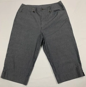 Pantalone Capri donna vintage bianco cervo righe antracite taglia 8 - Foto 1 di 4