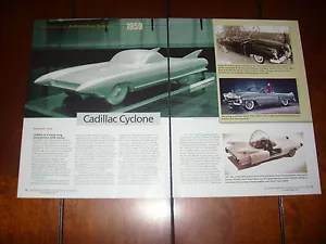 1959 CADILLAC CYCLONE CONCEPT CAR - ORIGINAL 2008 ARTICLE - Picture 1 of 3