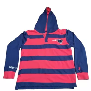 New England Patriots Boys Shirt Red Blue S Hoodie Rugby Logo Cotton Blend - Picture 1 of 8