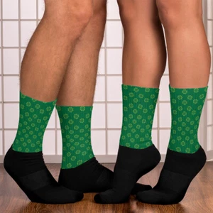 Calcetines ""patrón de trébol"" calcetines verdes - Imagen 1 de 4
