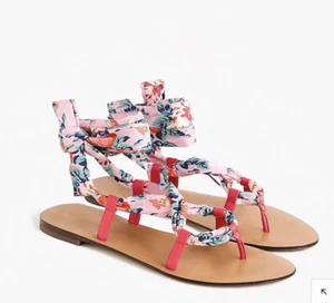 J.Crew Wrap-around Sandalen in Liberty® Floral 98 $, Größe 8,5, NEU, ausverkauft - Bild 1 von 5