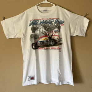 VTG Del Mar 100 1996 Silver Crown Auto Race AP Collection Single Stitch XL Shirt - Picture 1 of 11