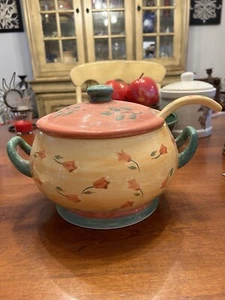 STONEWARE CROCK POT With LADEL~8”x12”~TINY CHIP BOTTOM RIM~VGC~ - Picture 1 of 10