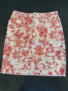 J. McLaughlin Skirt 4 Richmond Heron Denim Tropic Resort Stretch Boho $168 - Picture 1 of 3