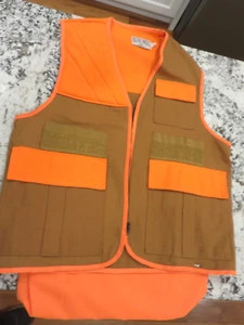 RedHead Blue Bill Duck Hunting/Fishing Vest Brown/Orange Canvas Sz Medium EUC - Picture 1 of 5