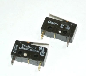 SS-5GL-2 OMRON Switch Snap Action N.C. Hinge lever [QYT=2 PCS] - Picture 1 of 1