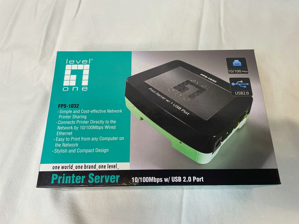Netzwerk USB Printserver | LevelOne FPS-1032 | NEU & OVP - Bild 1 von 4