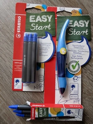 Linkshänder-Paket - HEYDA  Bastelschere 2x - spitz + rund - Stabilo Roller + Pat - Bild 1 von 4