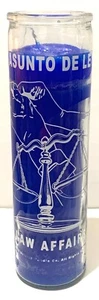 Law Affairs Candle, Veladora Asunto De Ley, Color Azul/Blue - Picture 1 of 2