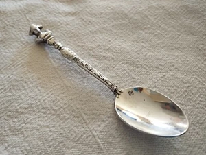 Cuillère à café décor buste de Napoléon en métal argenté JM - Imagen 1 de 7