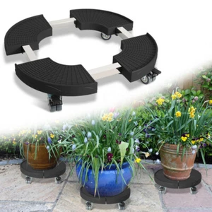 Pflanzenroller Schwarz max 200kg Rund Rollbrett 38-54cm Roller Blumenroller - Bild 1 von 7