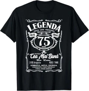 Rumänien Tshirt 75 Geburtstag Tricou Aniversar Romanesc Cadou Pentru 75 De Ani RO - Bild 1 von 23