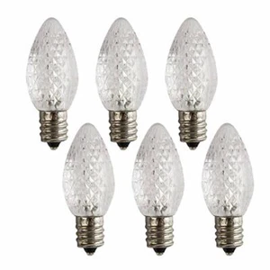 LED C7 Bulb E12 Candelabra Base 130V 0.58W UL 3 LEDs (Pure White, Pack of 6) - Picture 1 of 2