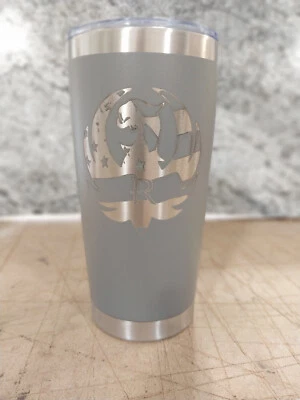 20 oz custom engraved drink tumbler Ruger logo - Image 1 of 2
