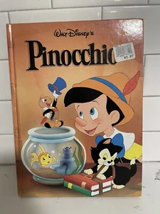 Vintage Disney Book Pinocchio 1986 First Edition Hard Cover - Picture 1 of 5