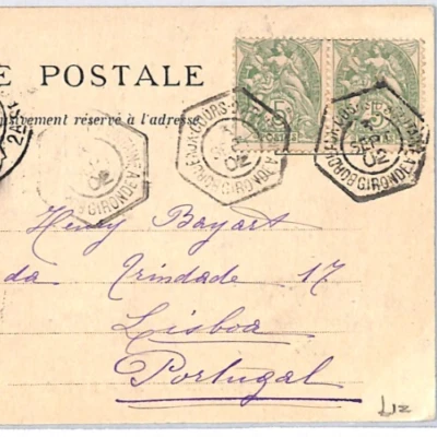 FRANCE SHIPS Postcard GIRONDE 1902 *PAQUEBOT* Bordeaux La Rade {samwells}PX273 - Image 1 of 4