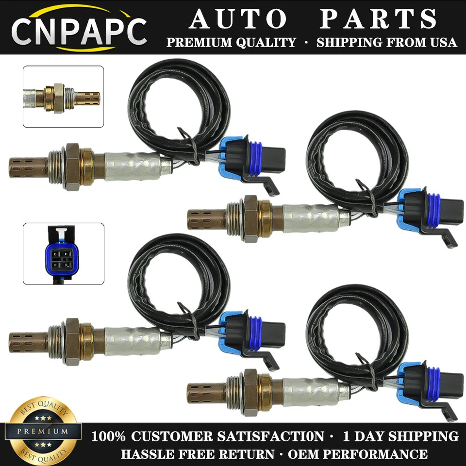 Juego de 4 sensores de oxígeno O2 arriba y abajo 234-4565/234-4566 para Chevrolet GMC Buick 3,6 L Foto 1 de 4