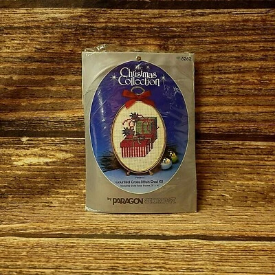 Christmas Collection Counted Cross Stitch Oval Kit Presents Paragon Needlecraft Foto 1 de 2