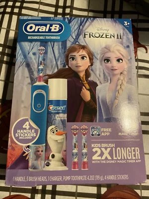 NEW Disney Frozen II Oral-B Stages Vitality Rechargeable Toothbrush Exp 06/30/21 - Image 1 of 4