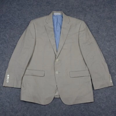 Lauren Ralph Lauren Blazer мужской 40с 40 короткий бежевый льняной Sports пальто куртка LRL - Изображение 1 из 4