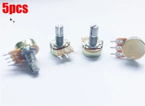 5Pcs 100K Ohm Linear Taper Rotary Potentiometer Panel Pot B100K 15Mm qx - Picture 1 of 2