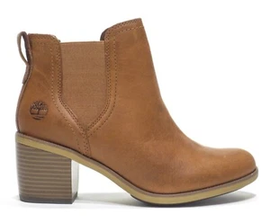 Timberland Damen Brynlee Park Chelsea braune Lederstiefel Stiefelette A1Z5G - Bild 1 von 5
