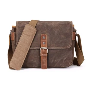 Bolsa para cámara Vianber SLR, bolsa de lona de cera impermeable estuche para cámara vintage Messeng... - Imagen 1 de 7