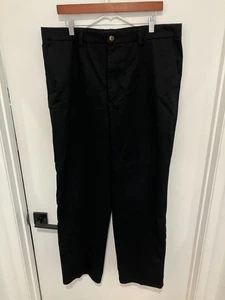 Pantalón St. John's Bay para hombre de ajuste clásico sin preocupaciones, negro, talla 38x34 - Imagen 1 de 3
