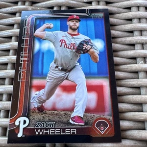 2025 Topps Series 2 Zach Wheeler /74 Black Border Phillies SSP - Bild 1 von 2