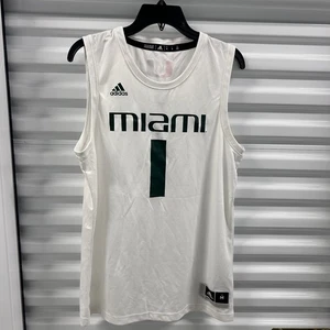 Camiseta deportiva de práctica de baloncesto Adidas University of Miami Hurricane #1 MEDIANA - Imagen 1 de 5