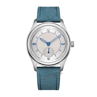 Reloj mecánico automático para hombre 38 mm Parnis negro blanco color salmón ST 1701 Foto 1 de 4