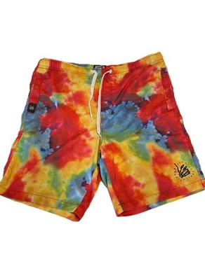 Pantalones Cortos de Natación Mac Miller x Neff Baúl Board Shorts Medianos Tie Dye Raro Foto 1 de 4