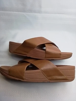 Fitflop Lulu Cross Slide Women’s Mules Brown Size UK5 - Image 1 of 4