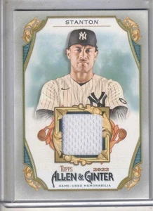 2022 TOPPS Allen & Ginter MLB baseball Giancarlo Stanton Relics jersey card - Picture 1 of 2