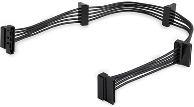 StarTech.com 15.7 in (400 mm) SATA Power Splitter Adapter Cable - M/F - Black  - Image 1 of 2