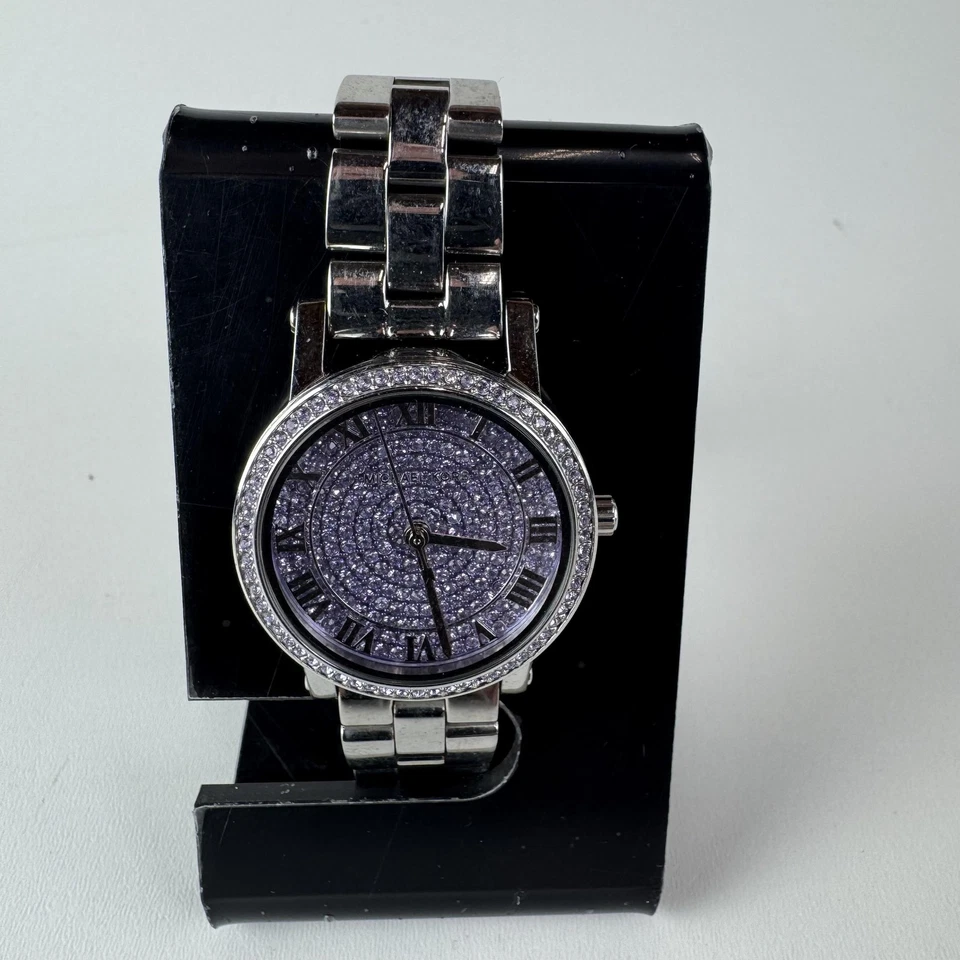 Reloj Michael Kors para mujer tono plateado cristal esfera pavé números romanos MK3348 Foto 1 de 4