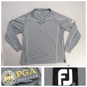 Footjoy PGA Golf Club 1/4 Zip Golf Pullover Sweater Jacket Size XL Gray - Picture 1 of 13