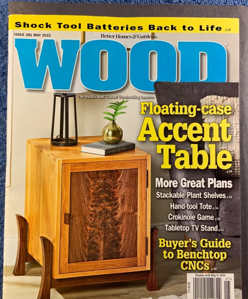 Revista Madera Mayo 2022 Carpintería Estuche Flotante Mesa de Acento. Foto 1 de 1