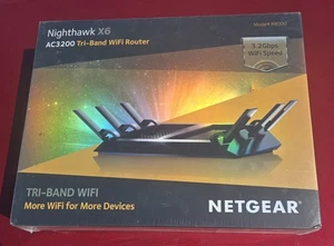 NETGEAR Nighthawk X6 AC3200 Tri-Band WiFi Router R8000 3.2Gbps WiFi *NEW Sealed* - Afbeelding 1 van 2