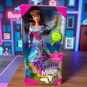 Hot Skatin' Midge Puppe Inline Eislaufen 1994 Mattel Barbie Bend and Move Körper - Bild 1 von 7