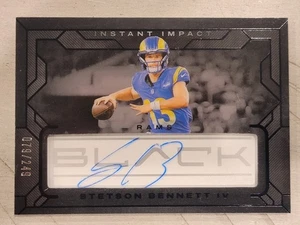 2024 Panini Black Instant Impacts Auto #111-SBT Stetson Bennett IV /249 11D - Picture 1 of 2