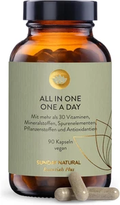 Multivitamin Komplex - All in One – 30 A-Z Vitamine, Mikronährstoffe, 90 Kapseln - Bild 1 von 6