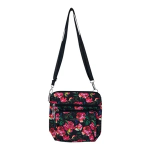 Baggallini Umhängetasche Mehrfarbig Blumen Nylon Handtasche Multizip Neu ohne Etikett - Bild 1 von 7