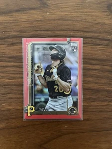 2025 Topps Serie 2 - Red Parallel - Billy Cook 425 Pittsburgh Pirates RC 4/5 - Foto 1 di 2