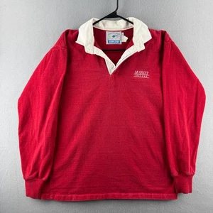Vintage Lands End Rugby Shirt Mens XL 90s Marist College Cotton Made in USA - Picture 1 of 16