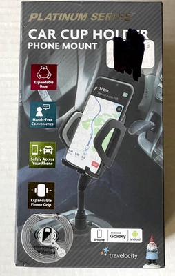 Platinum Series Travelocity Car Cup Holder Phone Mount - iPhone Samsung Android - Image 1 of 4