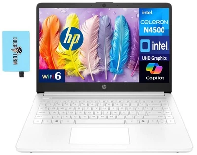 HP 14 14.0 HD Intel Celeron N4500, 32GB DDR4, 1TB PCIe SSD, Intel UHD, Win 11 Pr - Image 1 of 4
